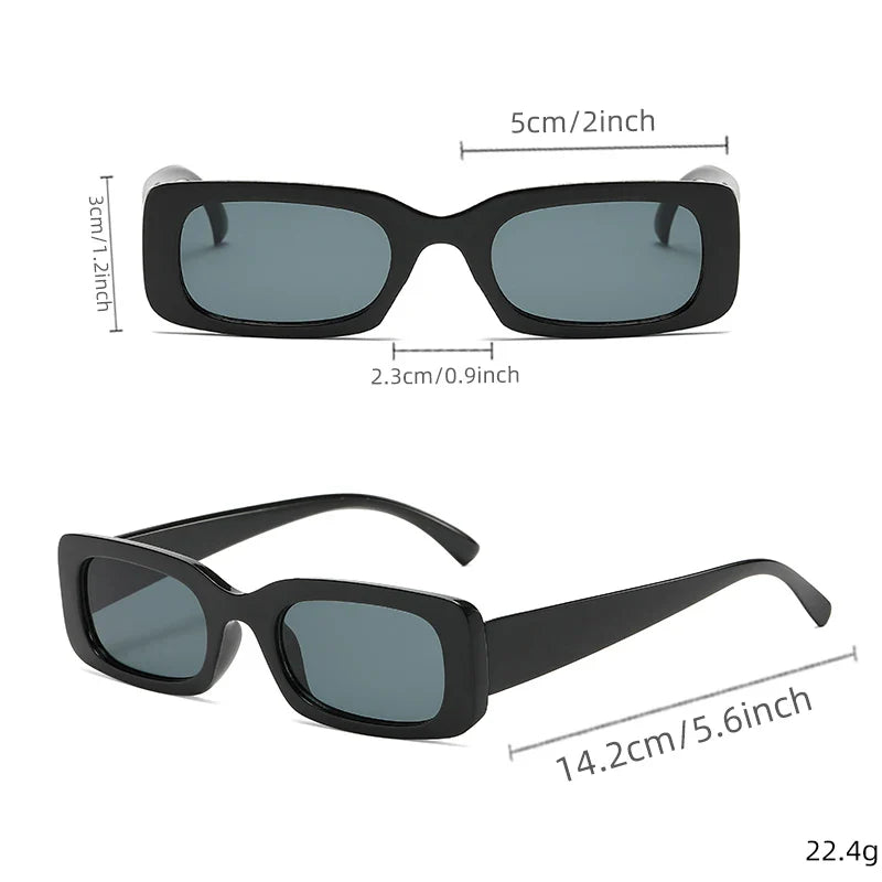 Retro Black Lens Sunglasses